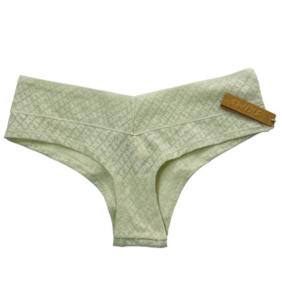 SKIMS Logo Mesh Boy Short Lot of 2 Bone Olive Womens XS - Picture 3 of 12